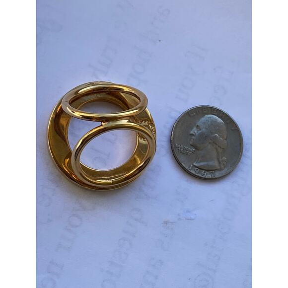 Authentic Céline Paris Gold-Tone Scarf Ring - Picture 11 of 13